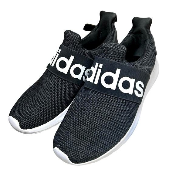 Adidas Women’s Lite Racer Adapt Running Shoes Black/White Size 6.5 - Picture 1 of 8